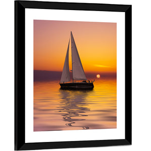 Sailboat Sunset Wall Art