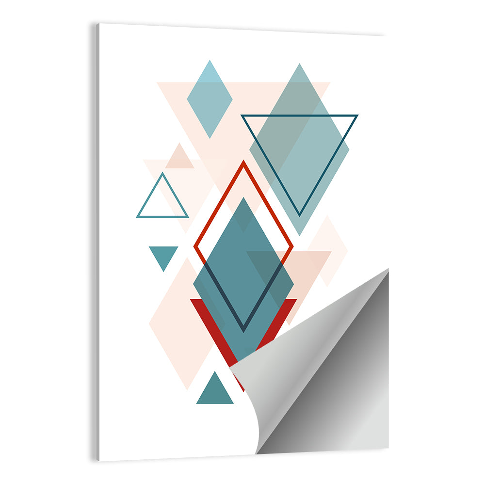 Scandinavian Overlapping Diamonds Wall Art