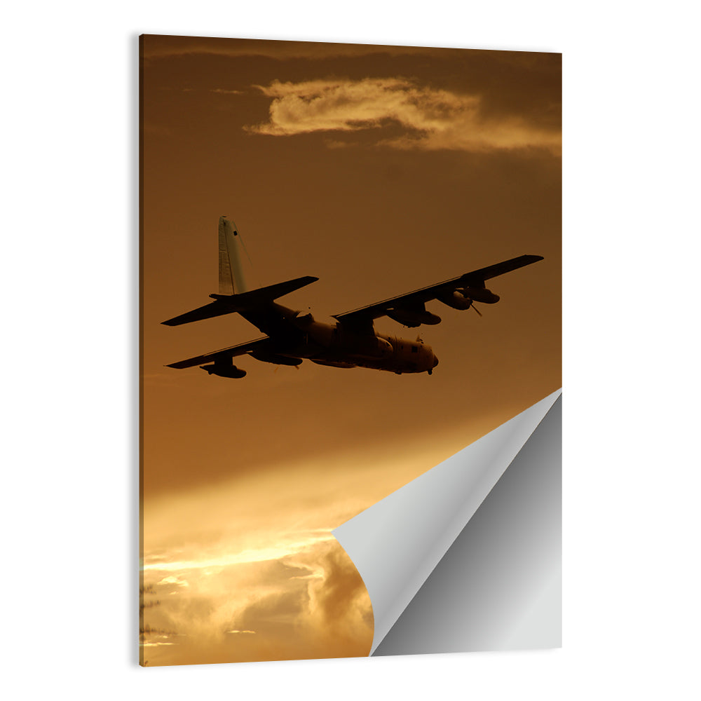 Military Freight Transport Plane Wall Art