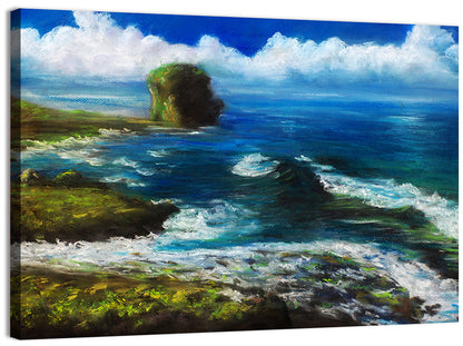 Sea Coast Illustration Wall Art