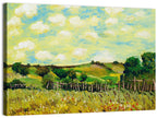 Rustic Farm Village Illustration Wall Art