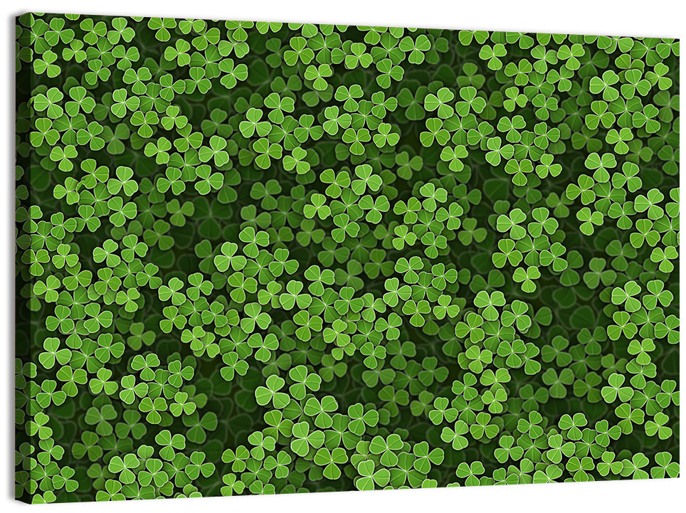 Green Shamrock Illustration Wall Art