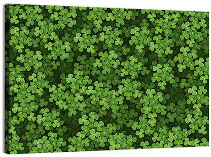 Green Shamrock Illustration Wall Art