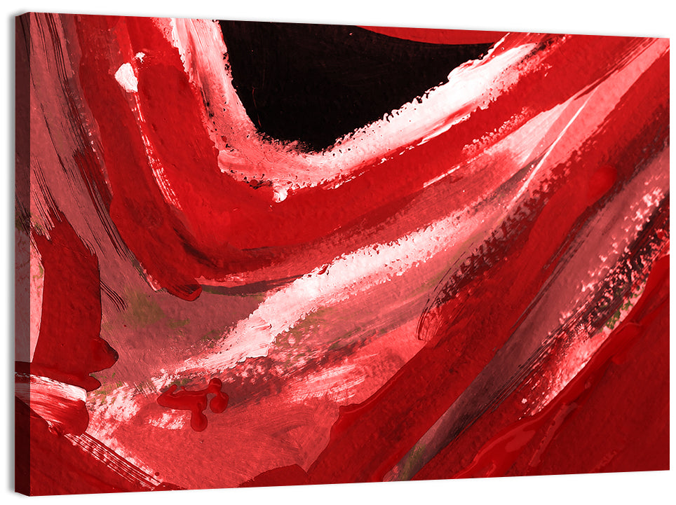 Crimson Void Abstract Wall Art