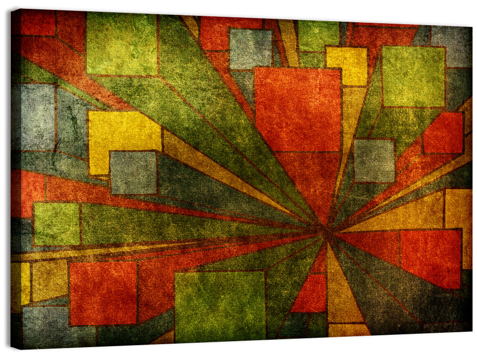 Radial City Cubes Wall Art