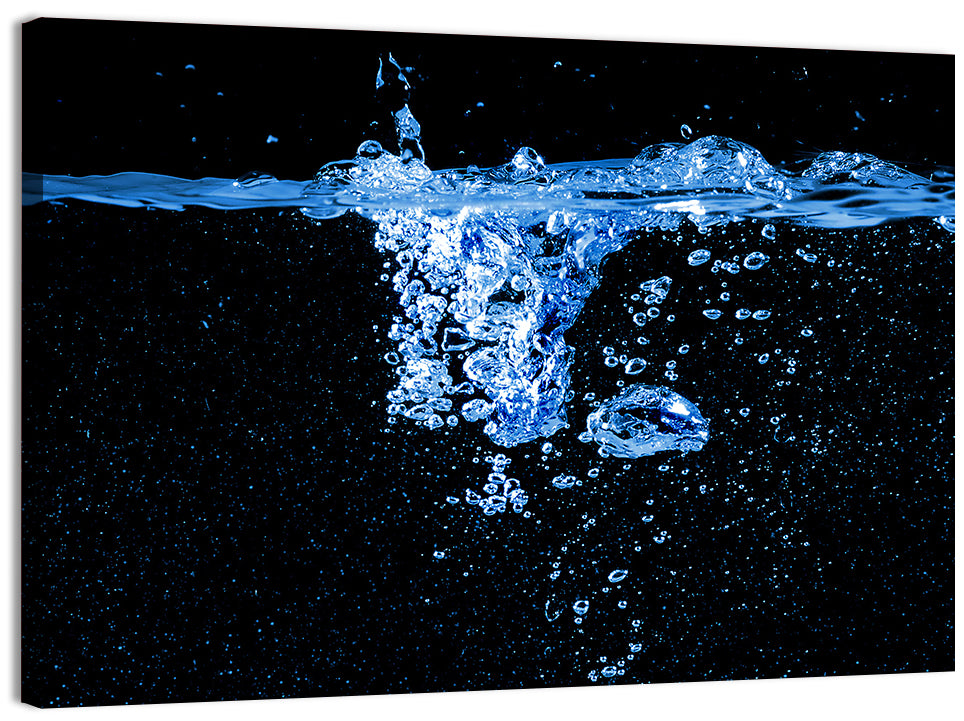 Underwater Bubble Motion Wall Art, canvas print, landscape