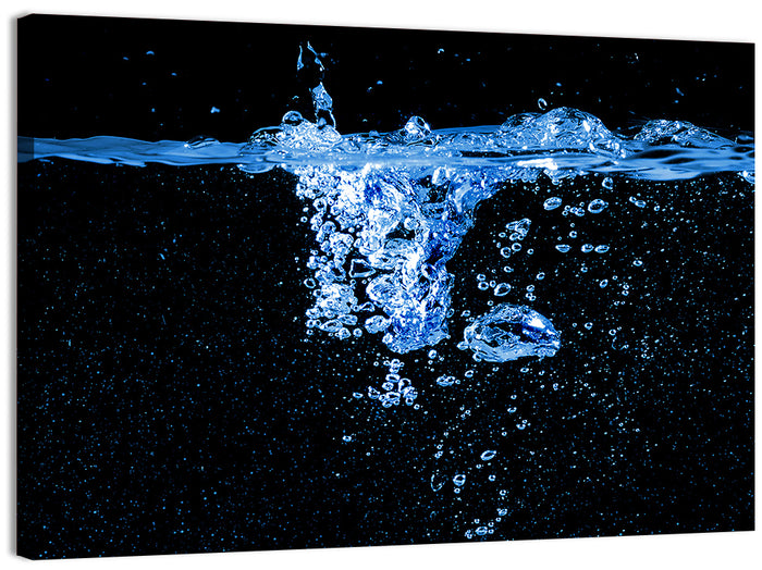 Underwater Bubble Motion Wall Art as a canvas print