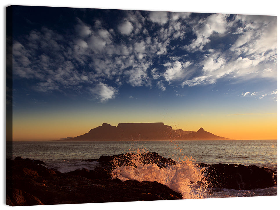 Table Mountain Sunset Silhouette Wall Art