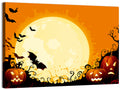 Full Moon Halloween Illustration Wall Art