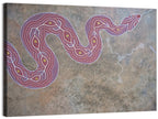Indigenous Serpent Dot Painting Wall Art