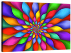 Spiral Rainbow Petals Wall Art