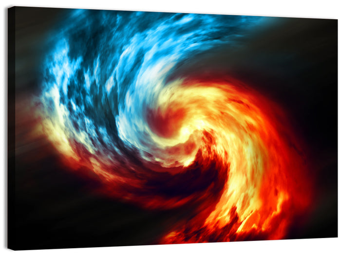 Smoky Spiral Vortex Wall Art as a canvas print