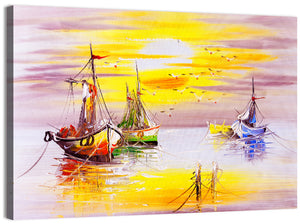 Sailing Boats Sunset I Wall Art