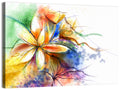 Asymmetrical Watercolor Floral Study Wall Art