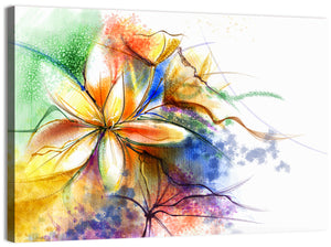 Watercolor Floral Abstract Wall Art