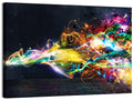 Glowing Energy Ribbons Abstract Wall Art