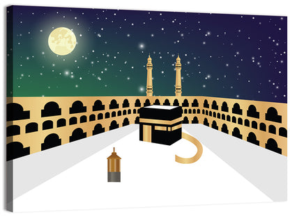 Khana e Kaba Illustration Wall Art