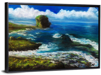 Sea Coast Illustration Wall Art