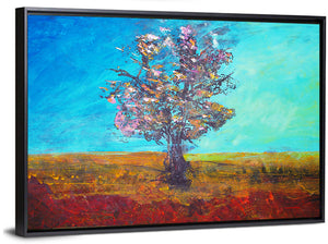 Alone Tree Illustration Wall Art