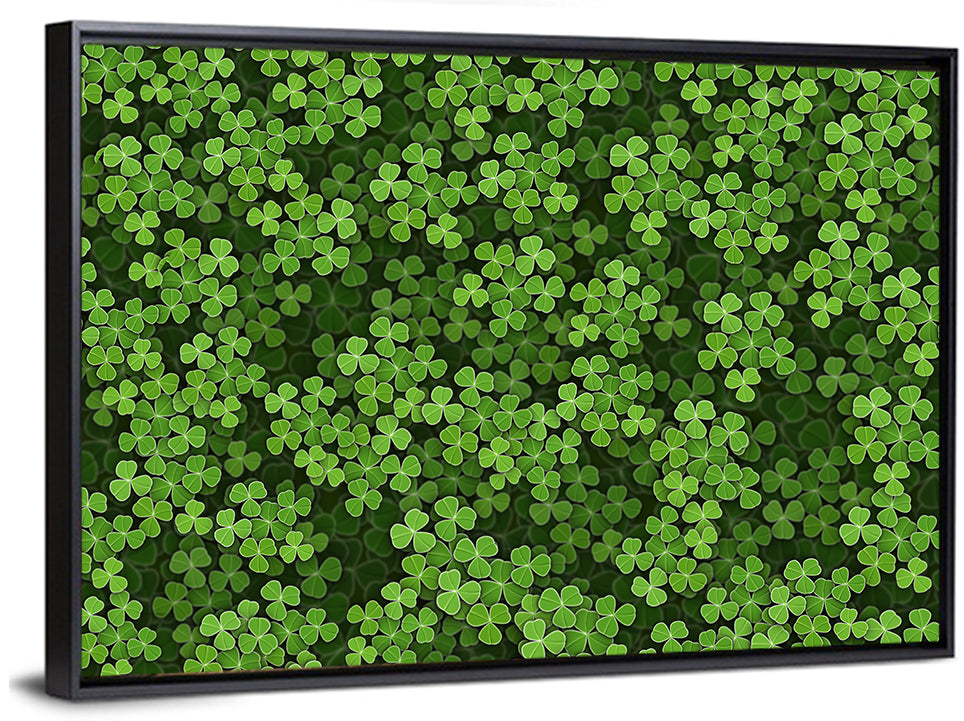 Green Shamrock Illustration Wall Art