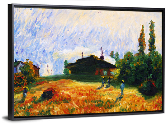 Village Life Illustration Wall Art