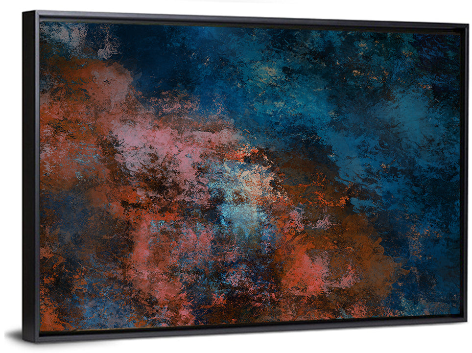 Blue to Rust Color Field Wall Art