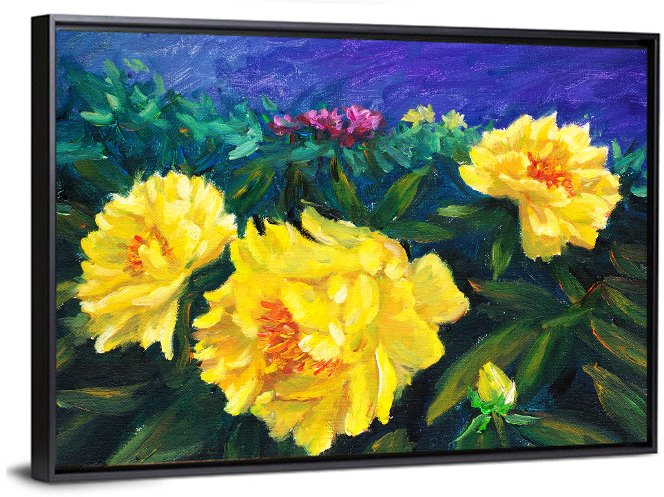 Yellow Peony Close-up Wall Art