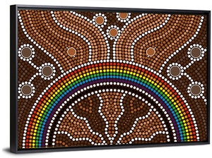 Dotted Rainbow Illustration Wall Art