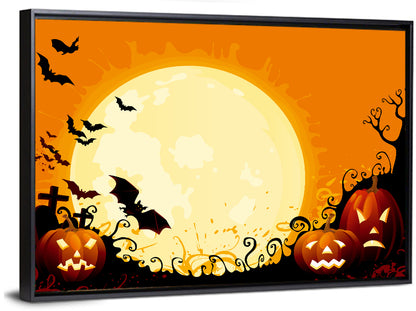 Happy Halloween Illustration Wall Art
