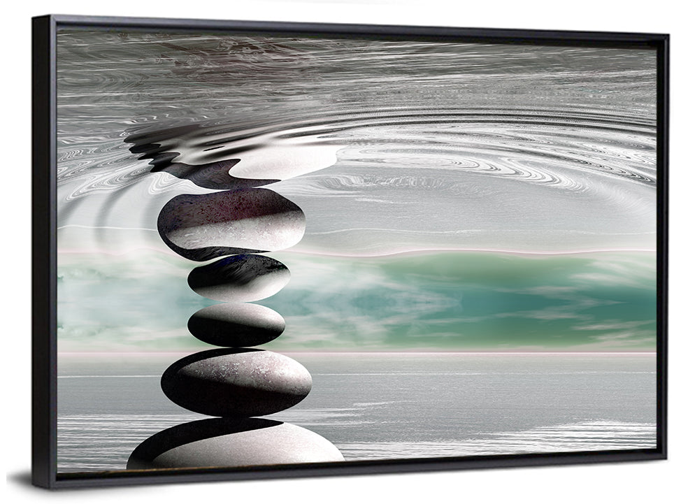 Zen Stones Reflection Wall Art
