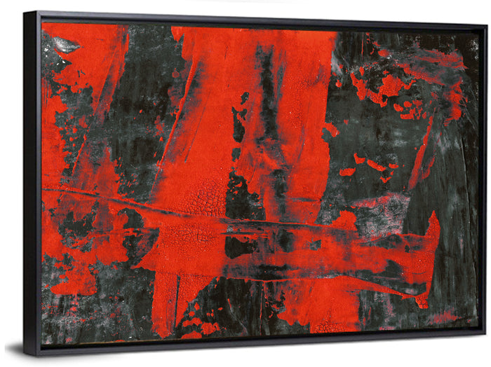 Crackle Texture Watercolor Collage Wall Art as a framed canvas