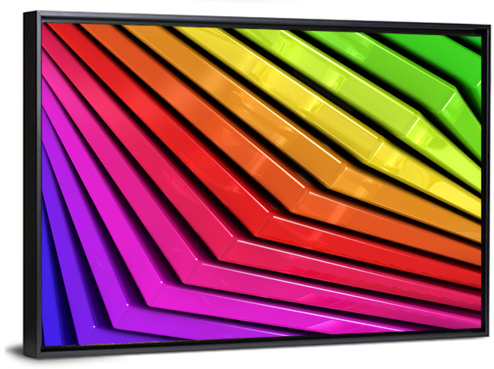 V-shape Rainbow Abstract Wall Art