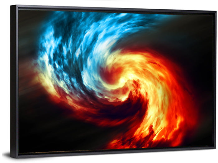Smoky Spiral Vortex Wall Art as a framed canvas