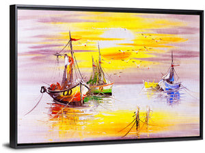 Sailing Boats Sunset I Wall Art