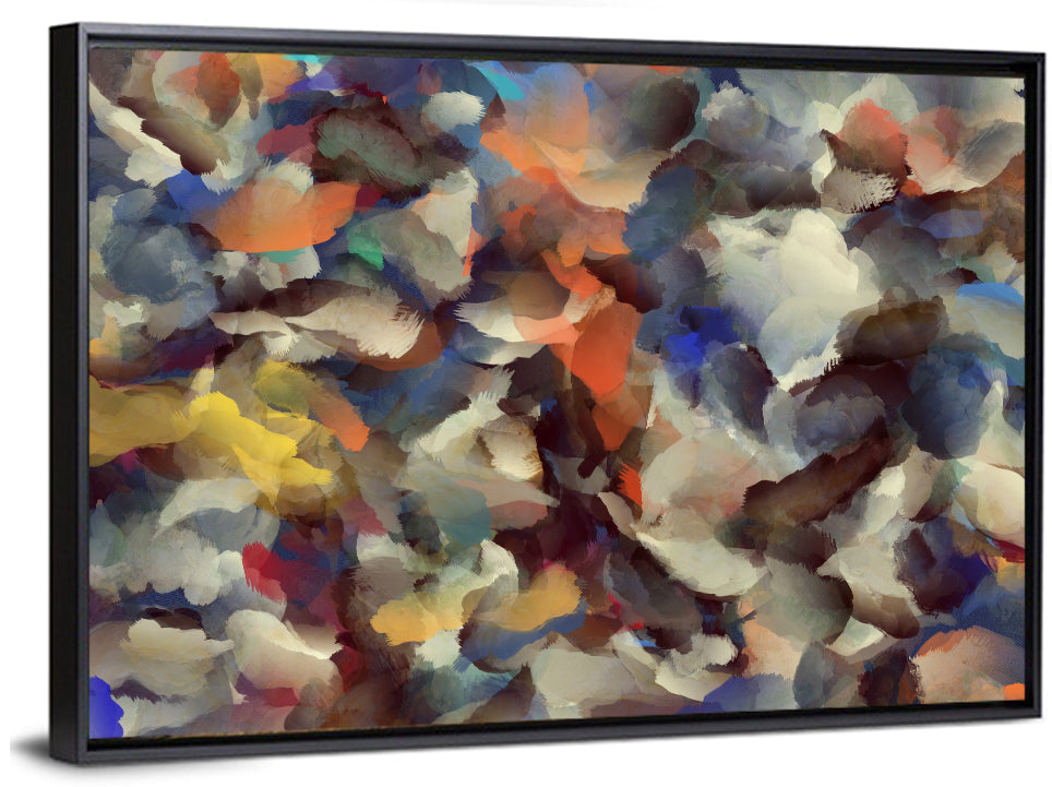 Colorful Brushstroke Composition Wall Art