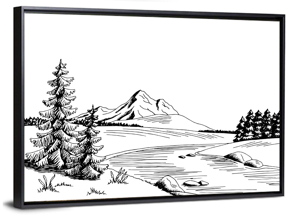 Mountain River Artwork Wall Art