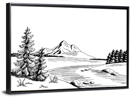 Mountain River Artwork Wall Art
