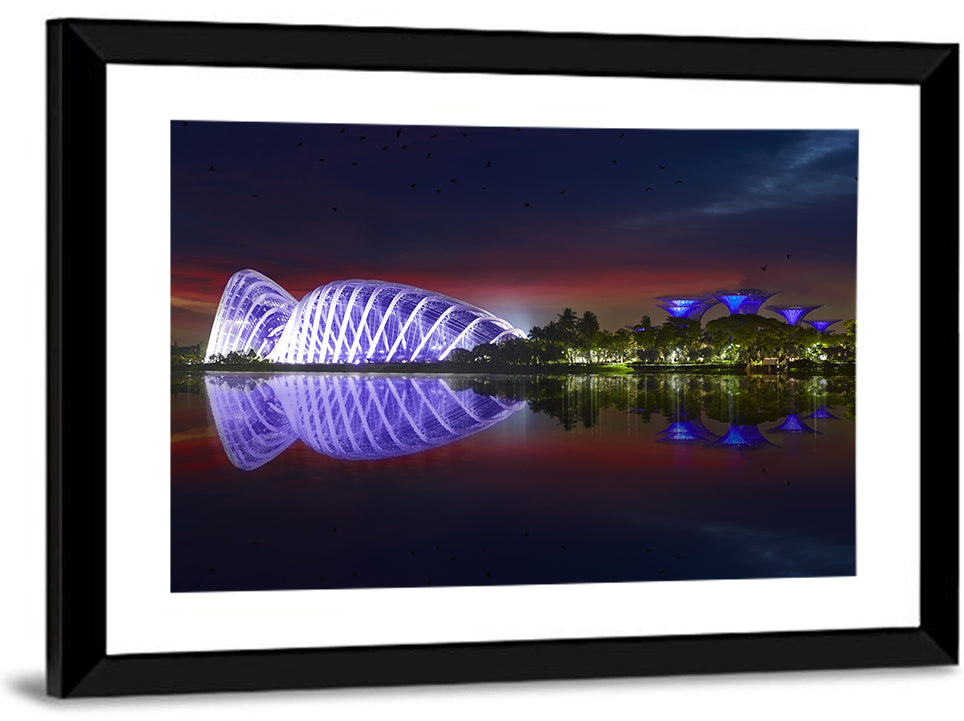 Gardens by the Bay Night Wall Art