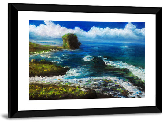 Sea Coast Illustration Wall Art