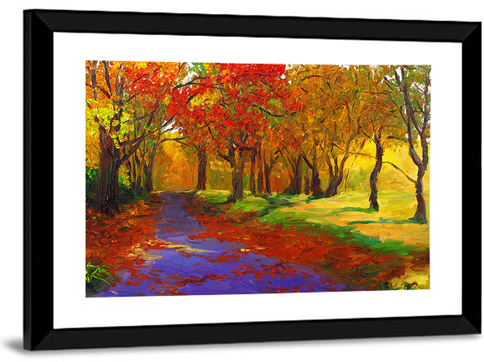 Autumn Maple Illustration Wall Art