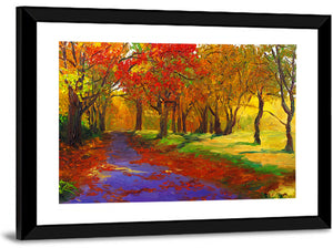 Autumn Maple Illustration Wall Art