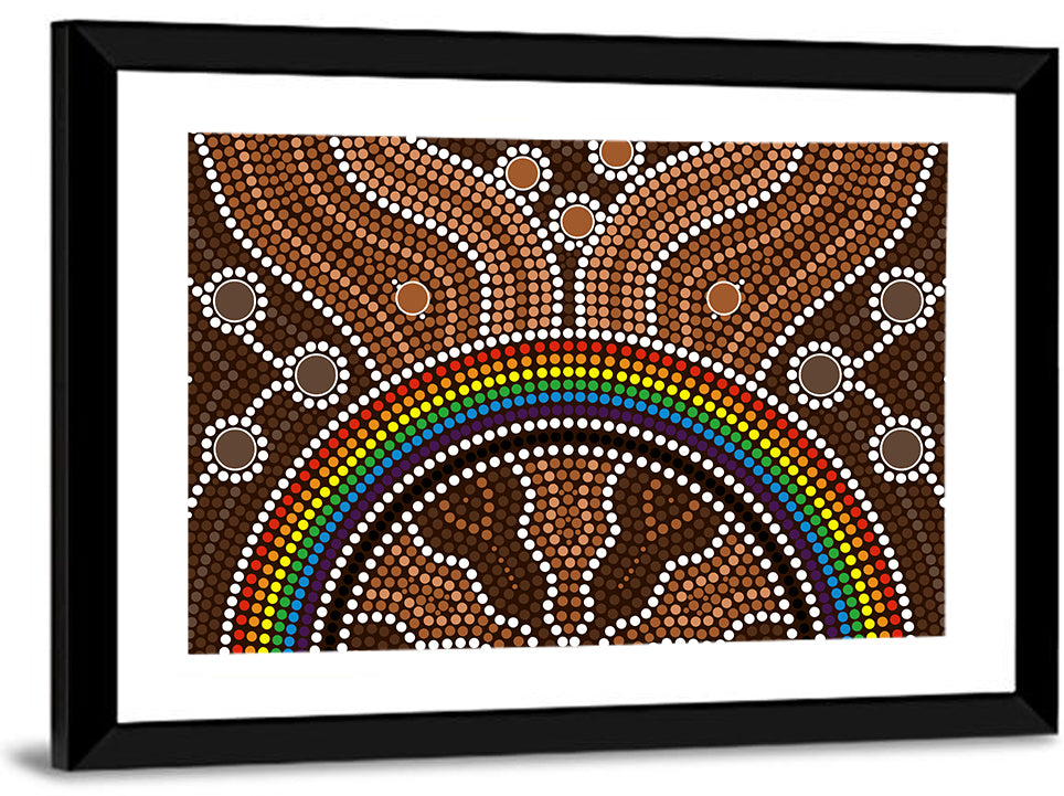 Dotted Rainbow Illustration Wall Art