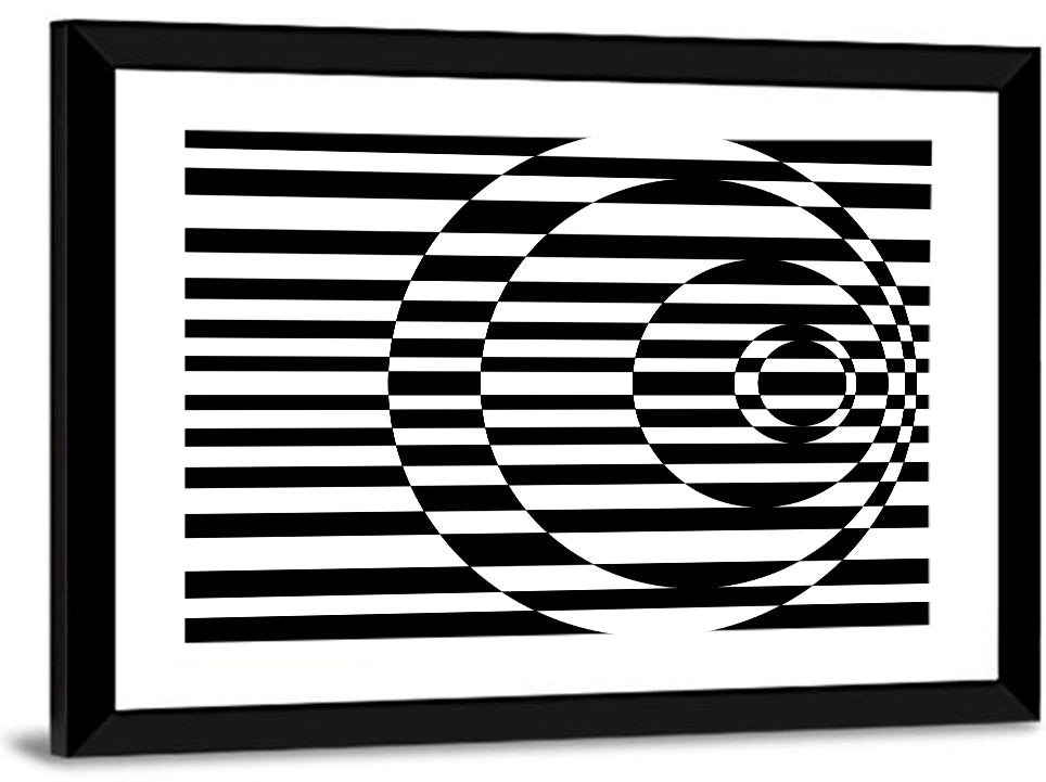 Contrasting Concentric Circles Wall Art
