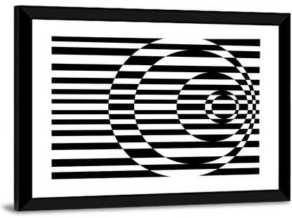 Contrasting Concentric Circles Wall Art