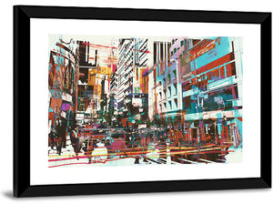 Cityscape Illustration Wall Art