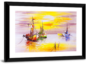 Sailing Boats Sunset I Wall Art