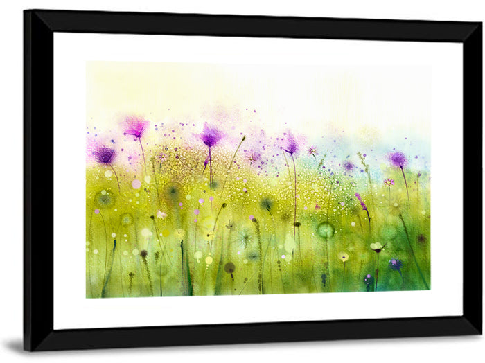 Cosmos Wildflower Meadow Wall Art as a framed print
