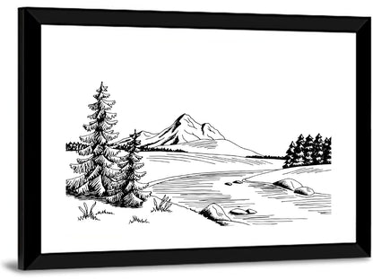Mountain River Artwork Wall Art