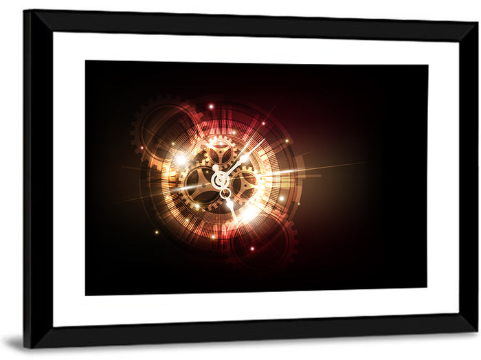 Steampunk Time Machine Concept Wall Art as a framed print