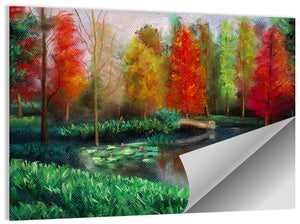 Autumn Park Illustration Wall Art